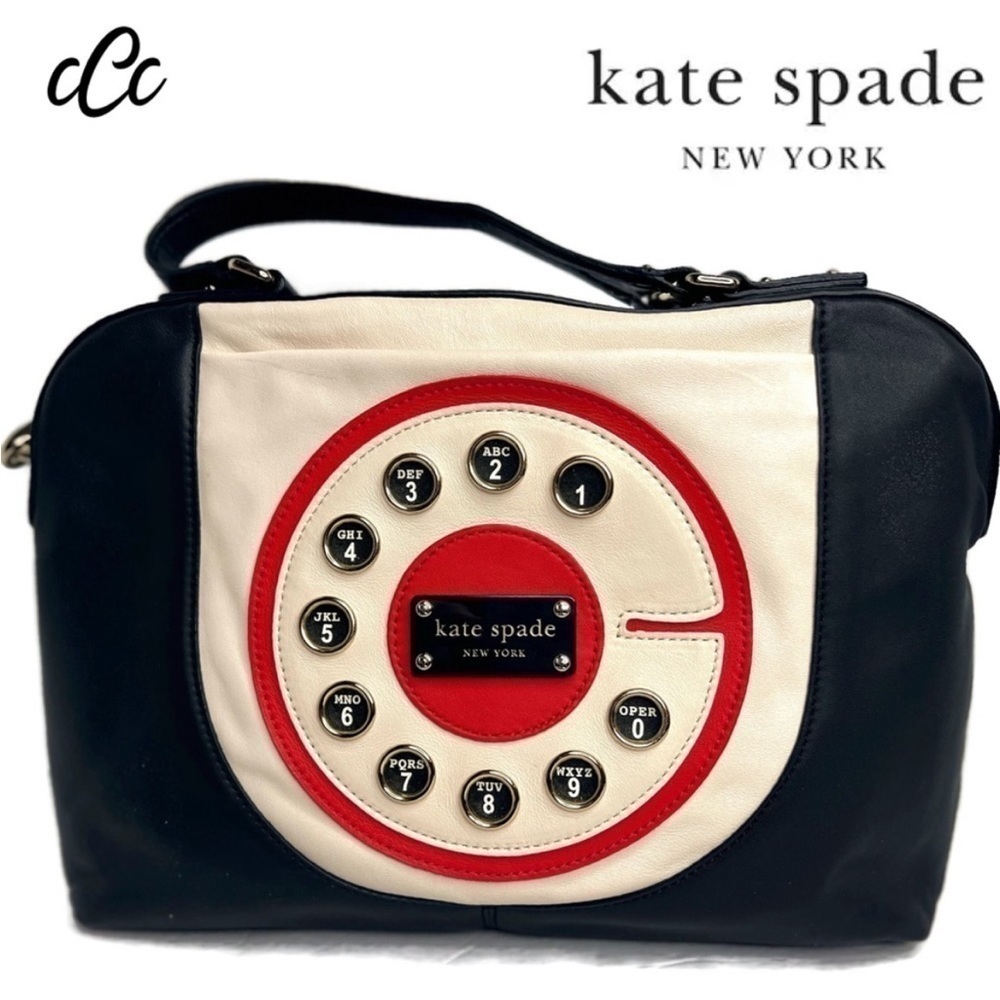 Kate Spade Call Me Chase Telephone Dial Tote Weekender Bag Purse Hayden Novelty - Picture 6 of 15